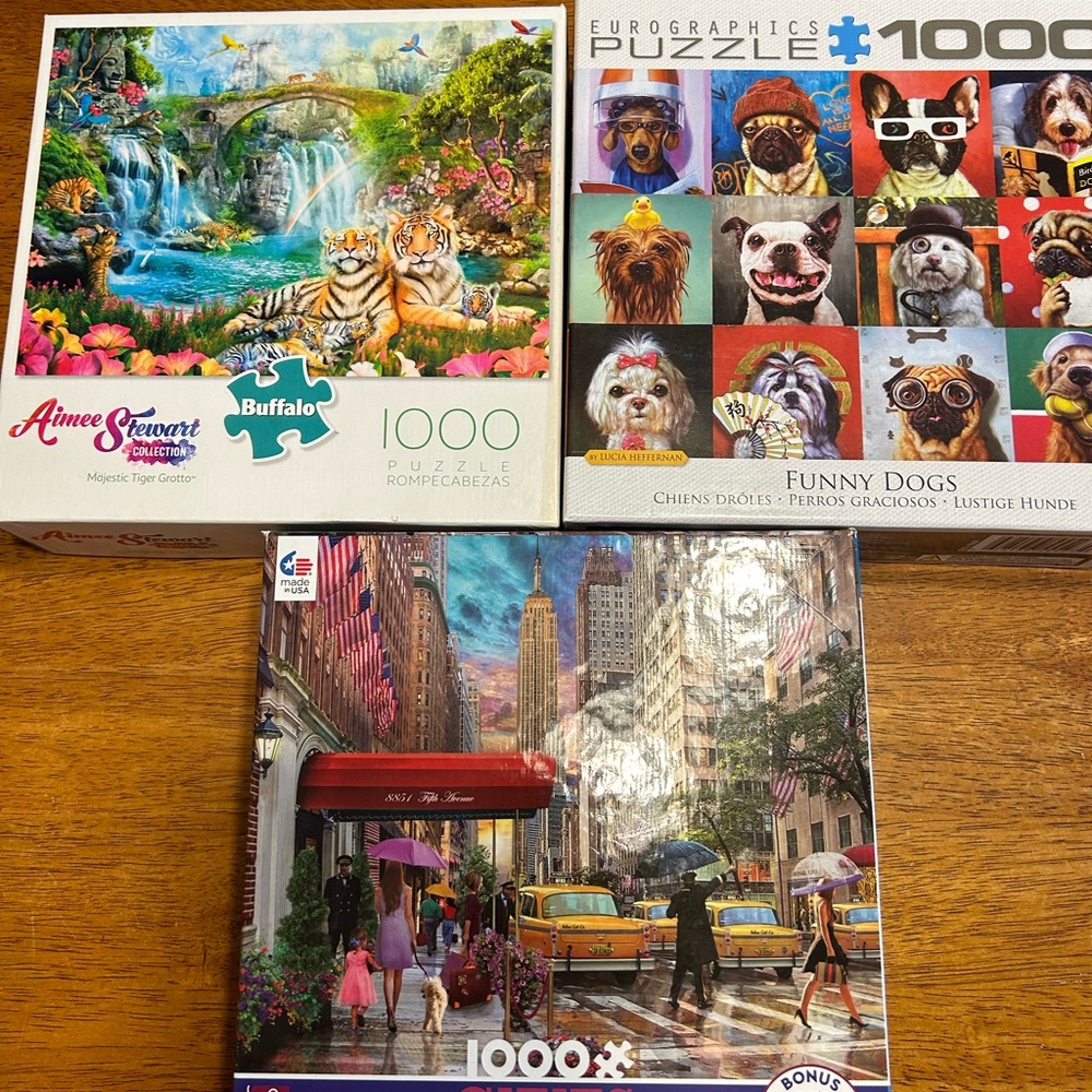 3 Bundle Puzzles (all 1000 Pieces)
